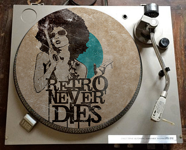 Retrò Never Dies - slipmat tappetino DJ 33 giri stampa fronte/retro