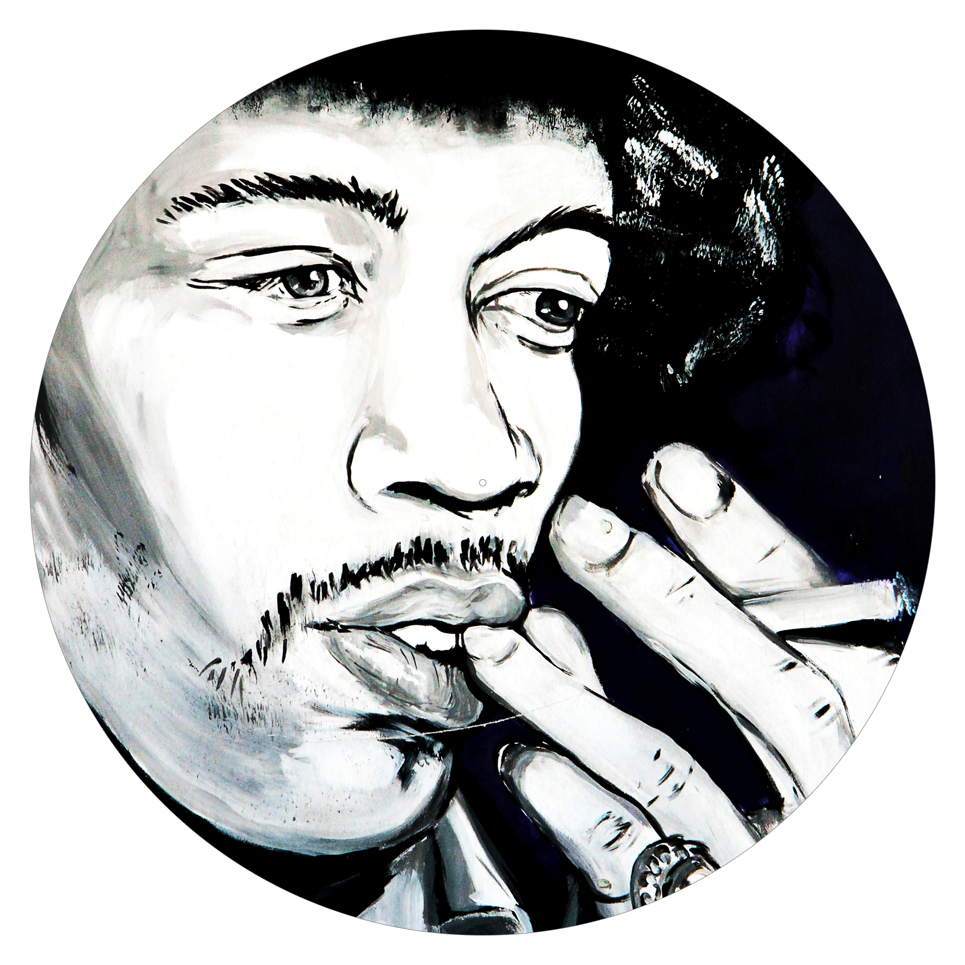 Jimi Hendrix - slipmat tappetino DJ 33 giri