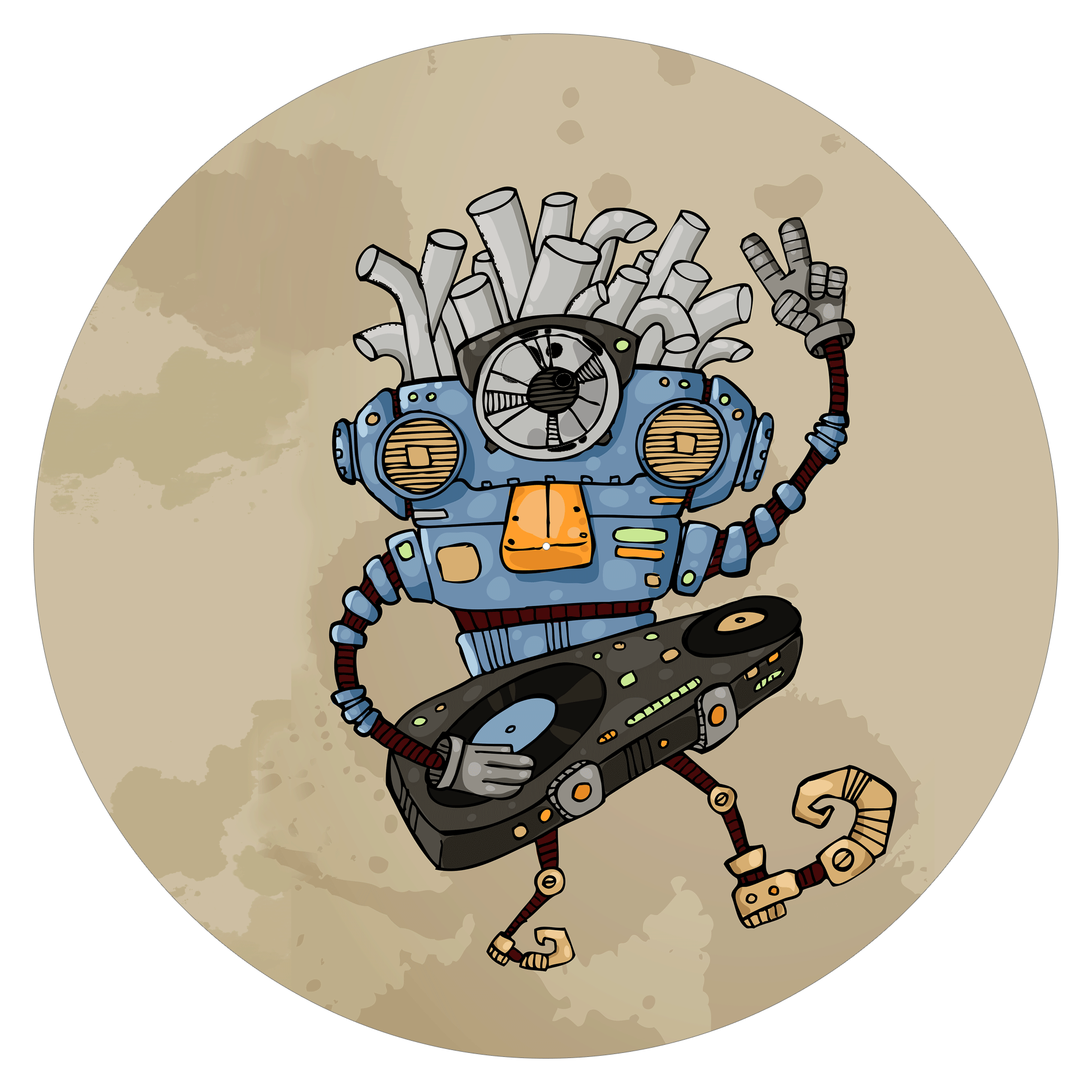 Metal Robo - slipmat tappetino DJ 33 giri