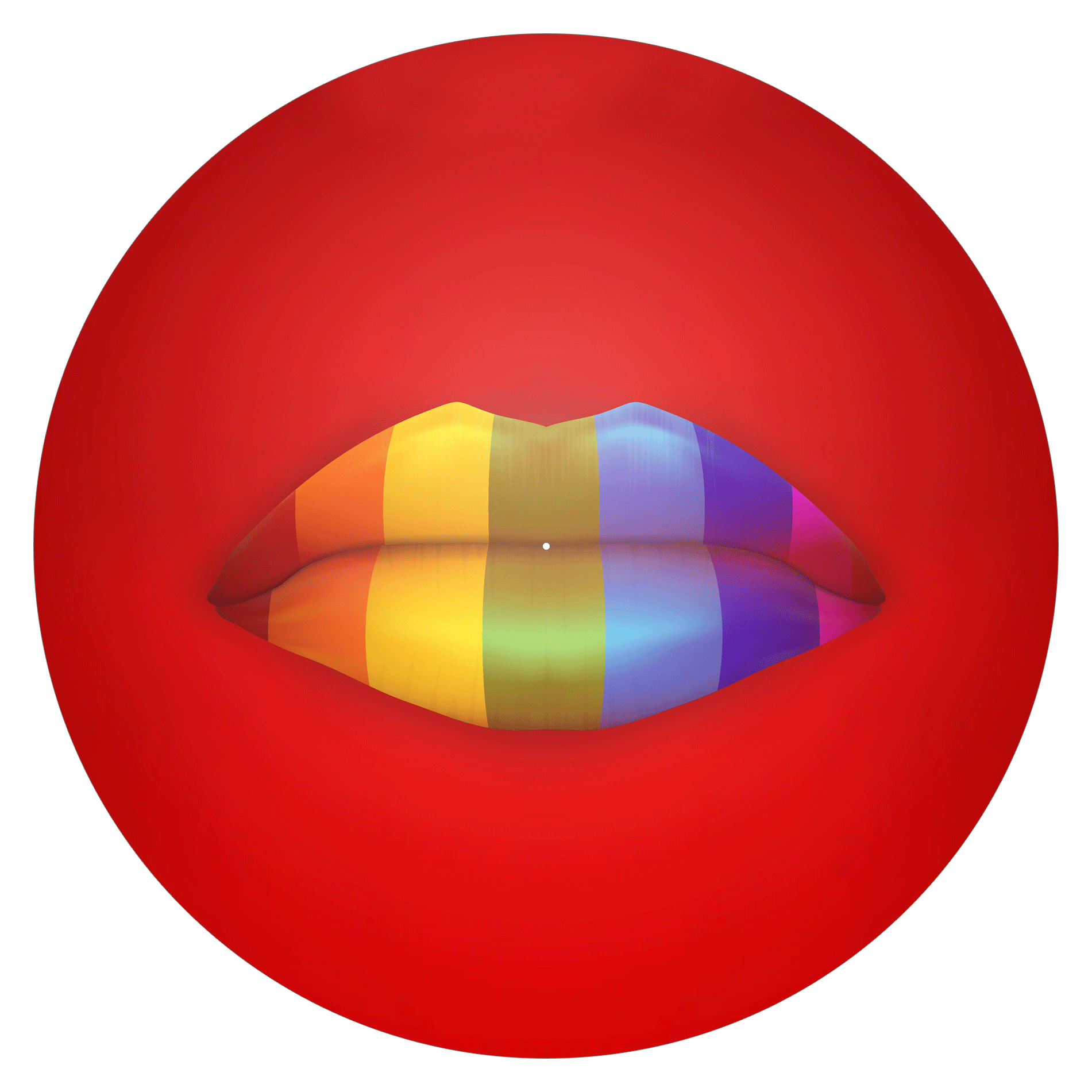Rainbow Mouth - slipmat tappetino DJ 33 giri
