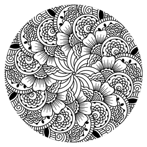 Kaliedos Flowers - slipmat tappetino DJ 33 giri