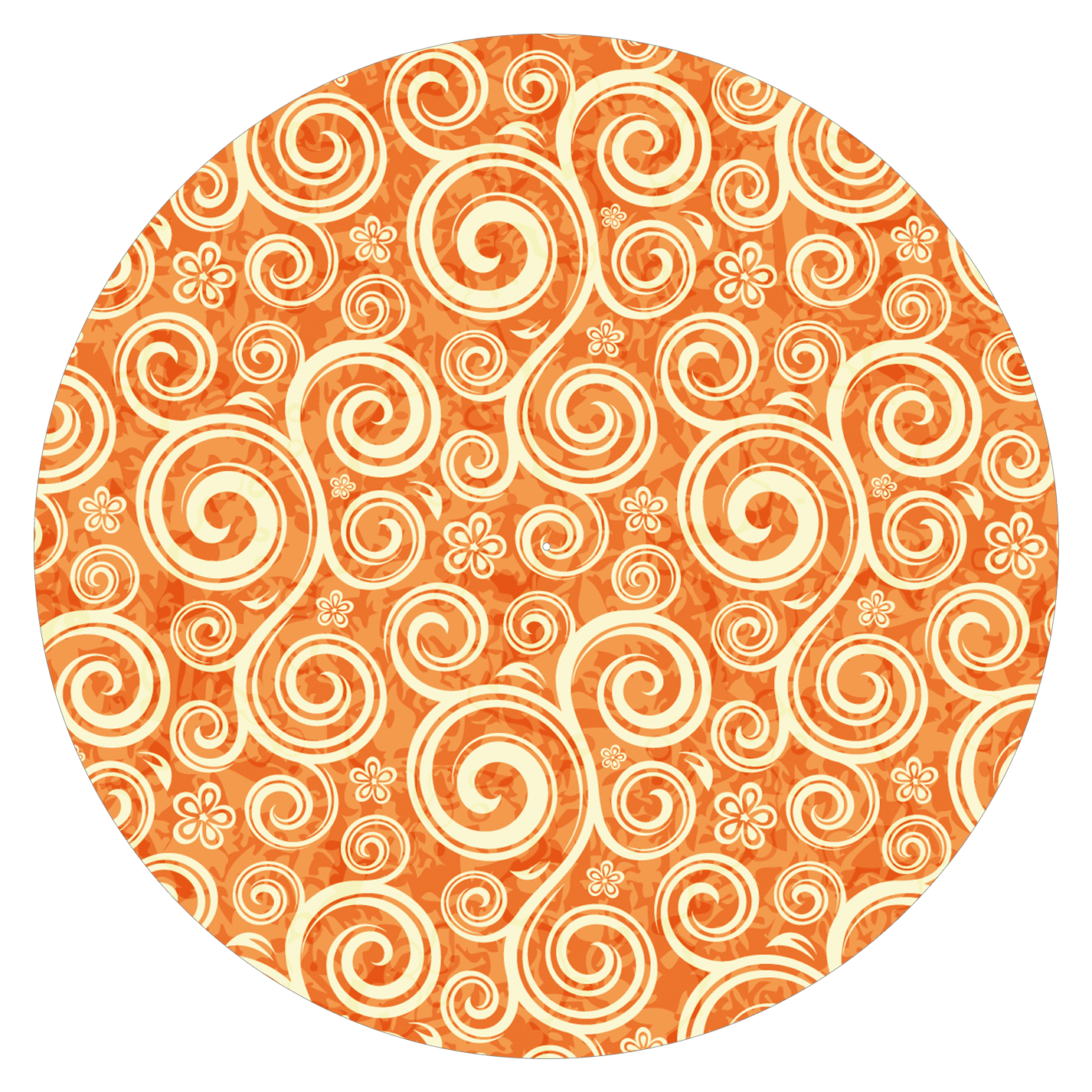 Orange Pattern - slipmat tappetino DJ 33 giri
