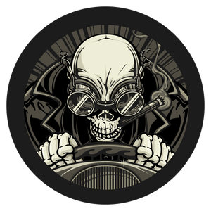 Biker Skull - slipmat tappetino DJ 33 giri