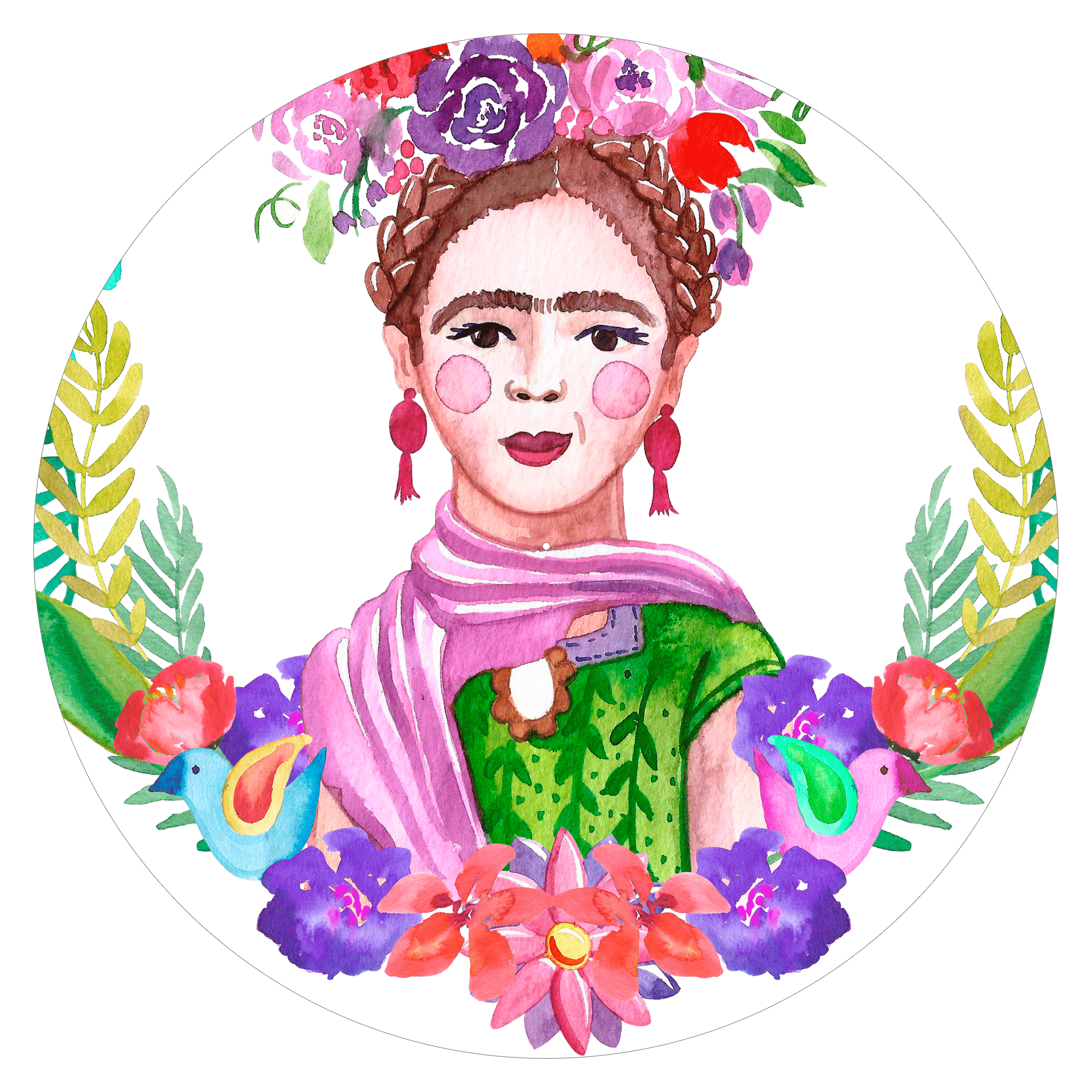 Frida Kahlo - slipmat tappetino DJ 33 giri