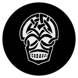 Tribal Skull - black slipmat tappetino DJ 33 giri